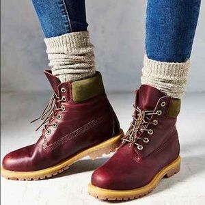 Timberland 6” Dark Burgundy Leather Boot